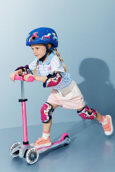 Самокат Mini Micro Deluxe Flux LED розовый неохром Дисконт