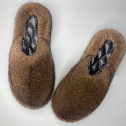 Обувь из норки | Закрытый нос | Орех