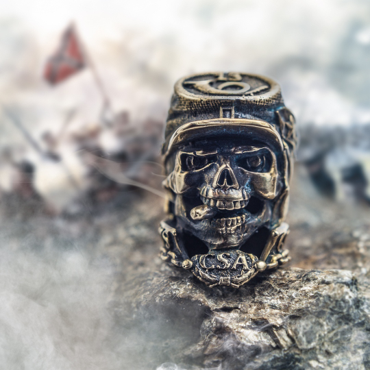 Бусина "Конфедерат" для темляков или браслетов латунь