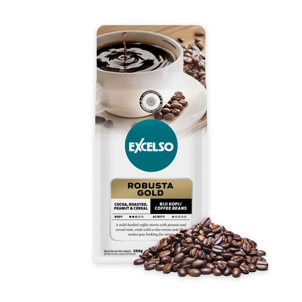 Кофе в зернах Excelso Robusta Gold 200 г