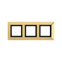 Рамка из металла, "Avanti", золотая, 3 поста (6 мод.)