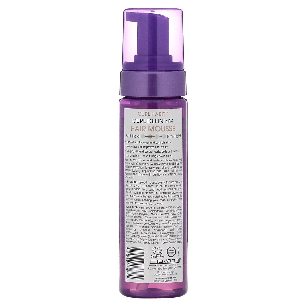 Giovanni, Curl Habit ™, мусс для всех типов локонов и текстурных волос, 207 мл (7 жидк. Унций)