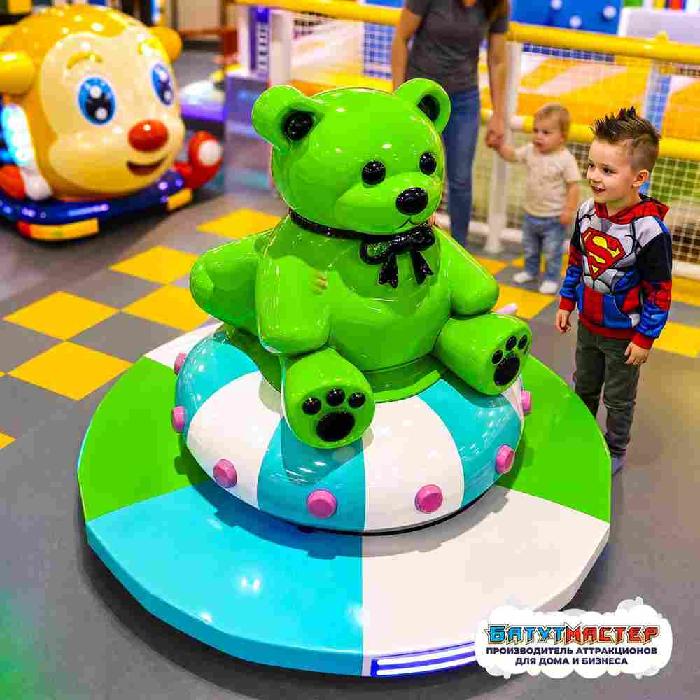 Электрическая карусель детская 4KIDS "Приключение медвежонка"