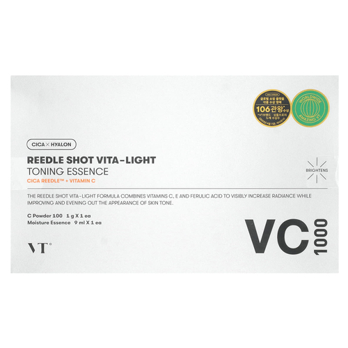 VT Cosmetics, Reedle Shot Vita-Light, тонизирующая эссенция, набор из 2 шт.
