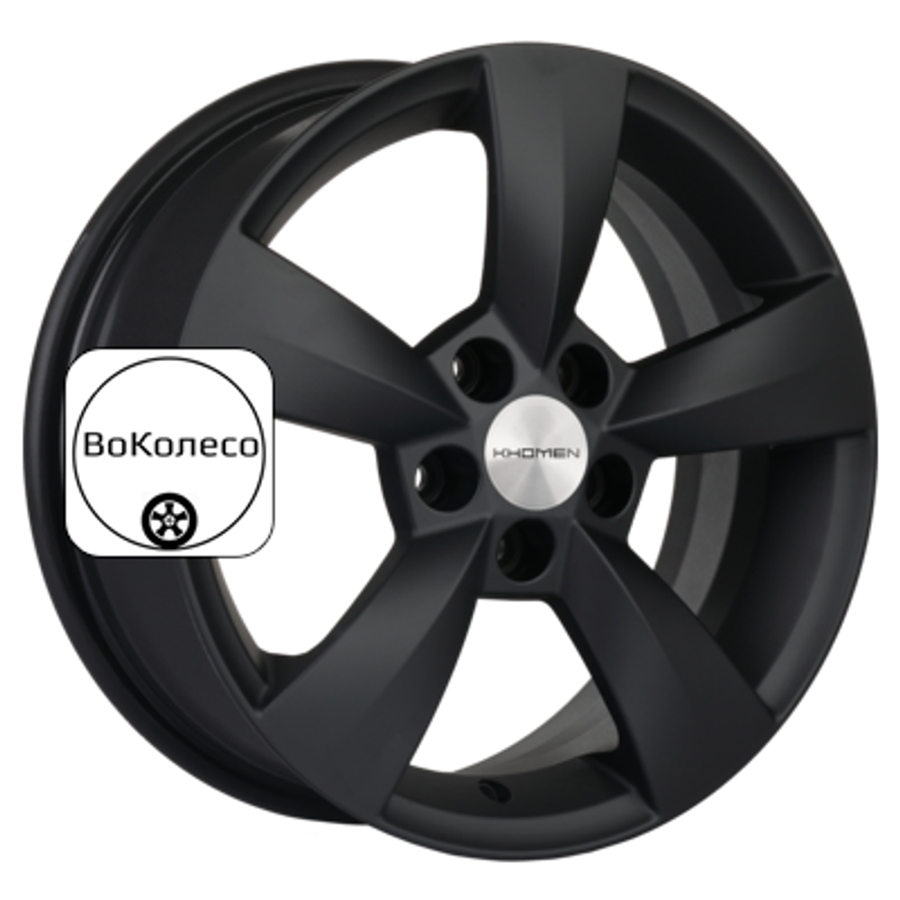 6x15/5x100 ET38 D57,1 KHW1504 (Rapid) Black matt Khomen Wheels