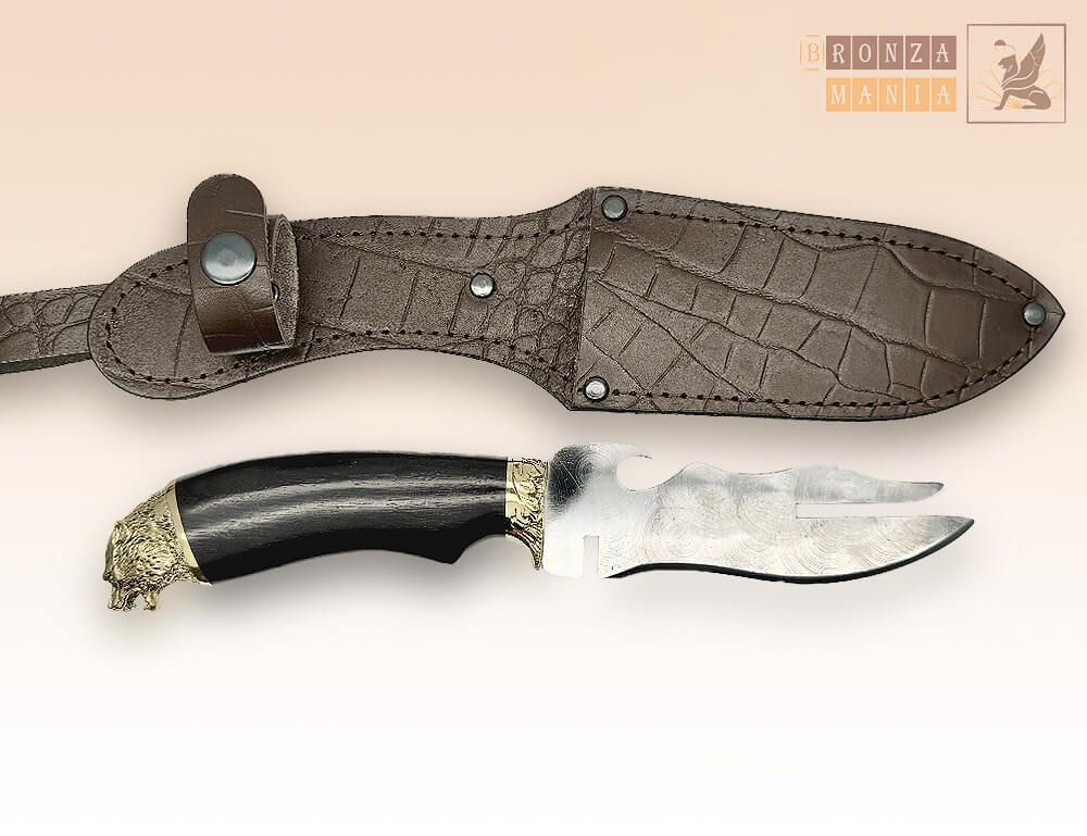 нож для шашлыка Волк с чехлом