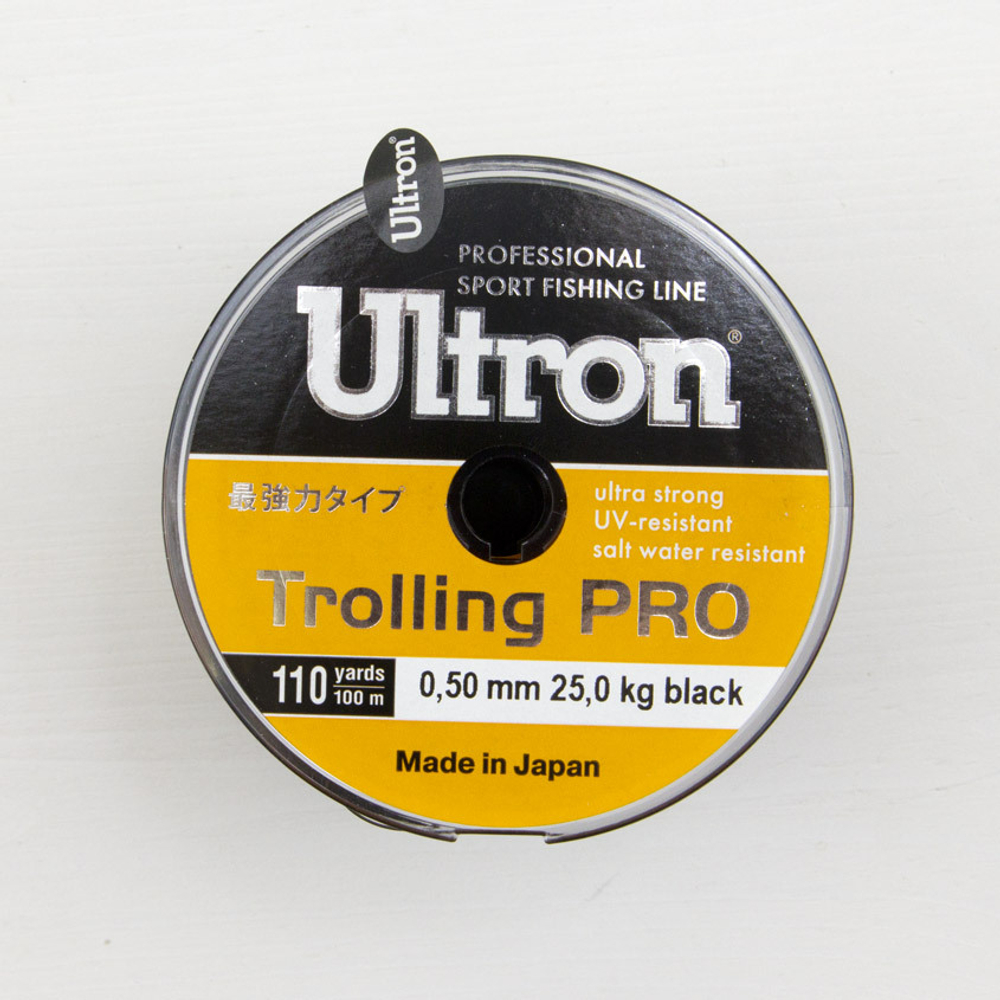Леска Ultron Trolling Pro 0,5 мм. в размотке 100 метров (5x100м), цвет черный
