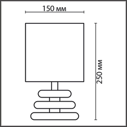 8126/1T COMFI LN26 510 коричневый/бежевый/белый, керамика/текстиль Настольная лампа Е14 1*40W 220V LATZA