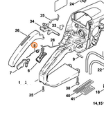 Витая изгибная пружина для бензопилы STIHL MS 180, 210, 230, 250, 361. арт.PJ38093 FARMERTEC (STIHL 1117 182 4500)