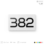 Номер на дверь 382, табличка на дверь для офиса, квартиры, кабинета, аудитории, склада, белая 120х70 мм, Айдентика Технолоджи