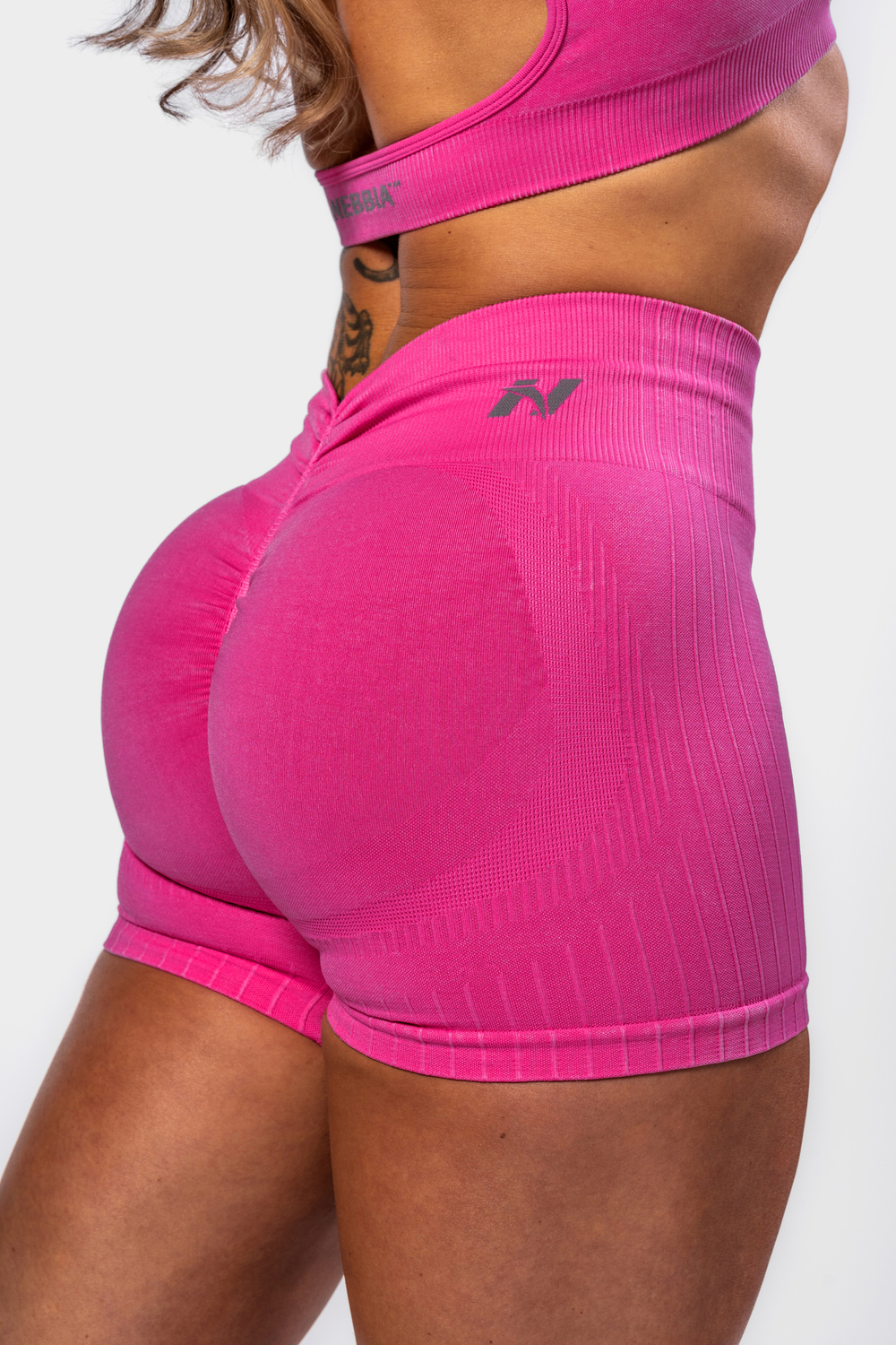Шорты High Waisted Push-Up Shorts TOTALLY SEAMLESS 304 Розовые