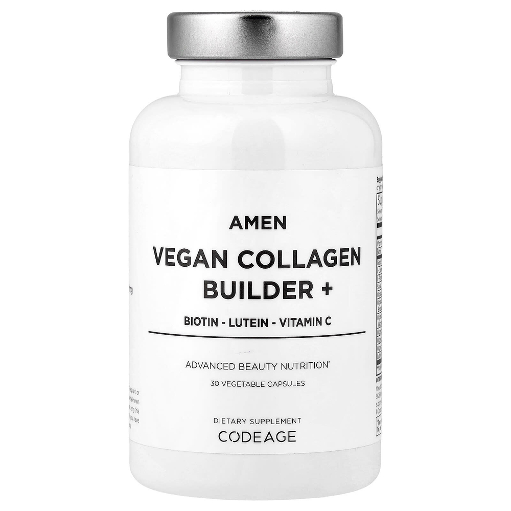 Codeage, Amen, Vegan Collagen Builder+, 30 вегетарианских капсул