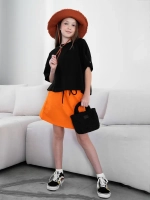 Костюм летний для девочки с юбкой