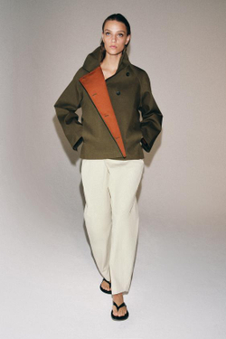 ZARA БРЮКИ НАЗАПАХ С ПУГОВИЦАМИ — ZW COLLECTION, СВЕТЛЫЙ РЫЖЕВАТО-КОРИЧНЕВЫЙ