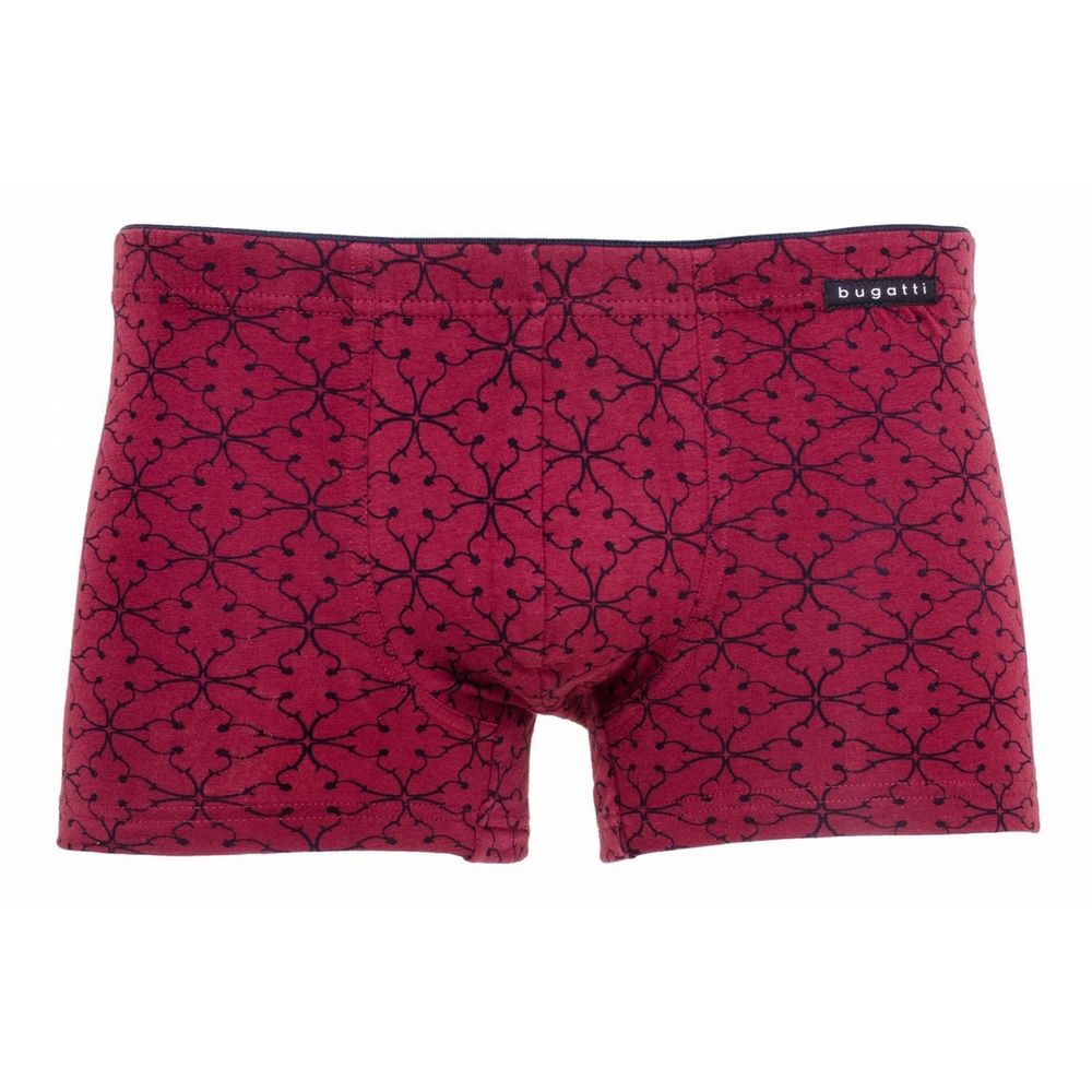 Мужские трусы боксеры бордовые с узором BUGATTI 50062/6061 425
