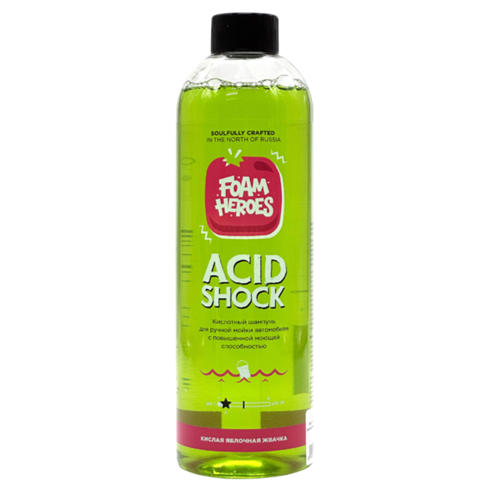 Foam Heroes Acid Shock кислотный шампунь для ручной мойки автомобиля, 500мл