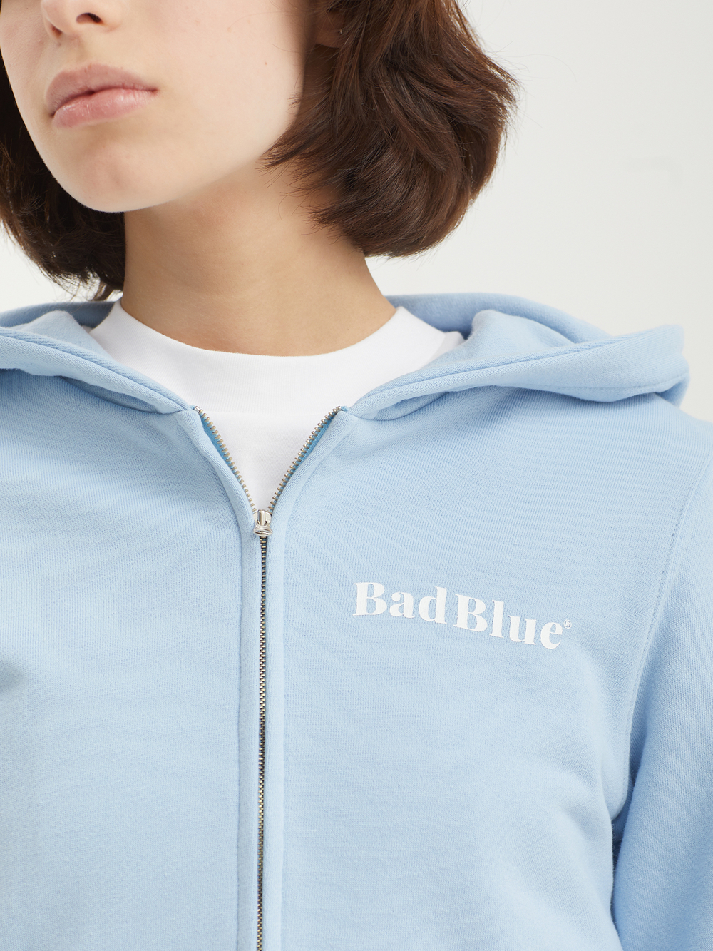 Женская Толстовка Bear Ear Zipup Crop Babyblue