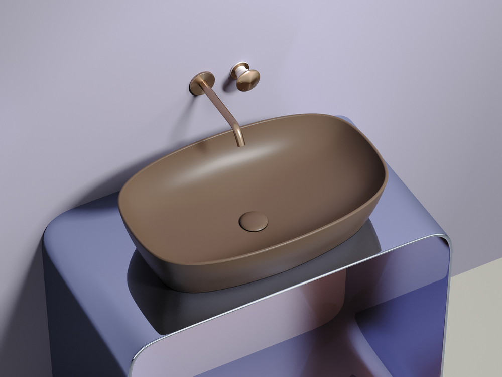 Умывальник чаша накладная овальная (цвет Темно-x