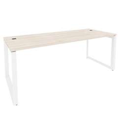 Onix Direct Стол рабочий руководителя на О-образном м/к O.MO-SRR-6.8 Денвер Светлый/Металл Белый 198