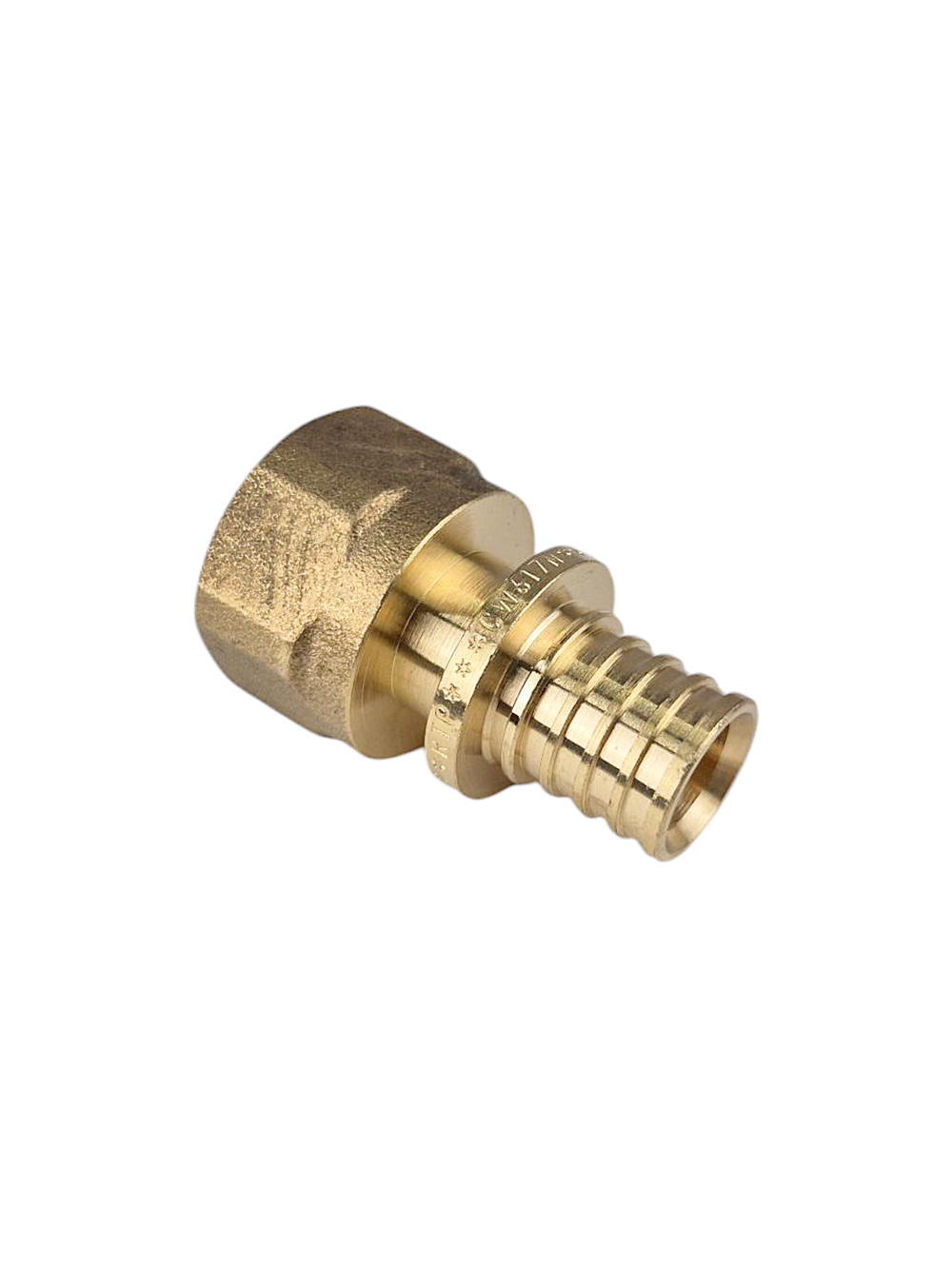 Муфта аксиальная, латунь, внутренняя резьба,16х1/2", желтый, RTP (250/10)