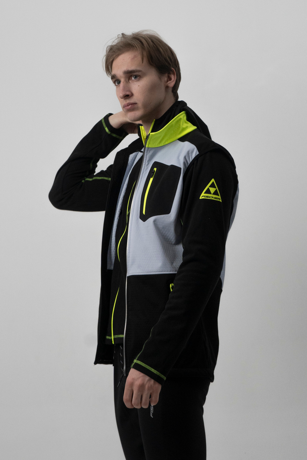 Мужской жилет FISCHER Softshell Warm, черно-серый GR8119-109