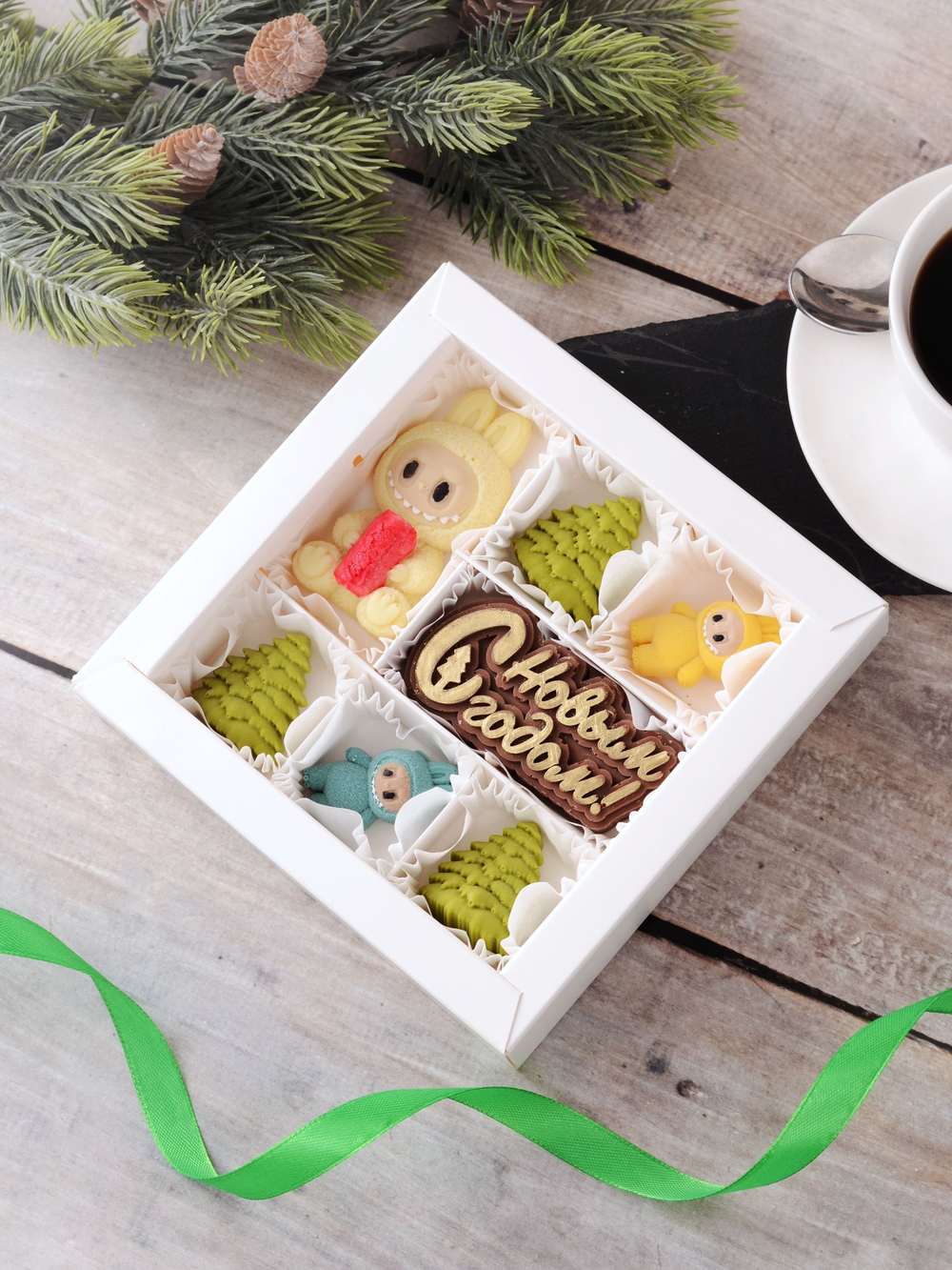 Подарочный набор "Лабубу" / Шоколадные конфеты ручной работы на Новый год