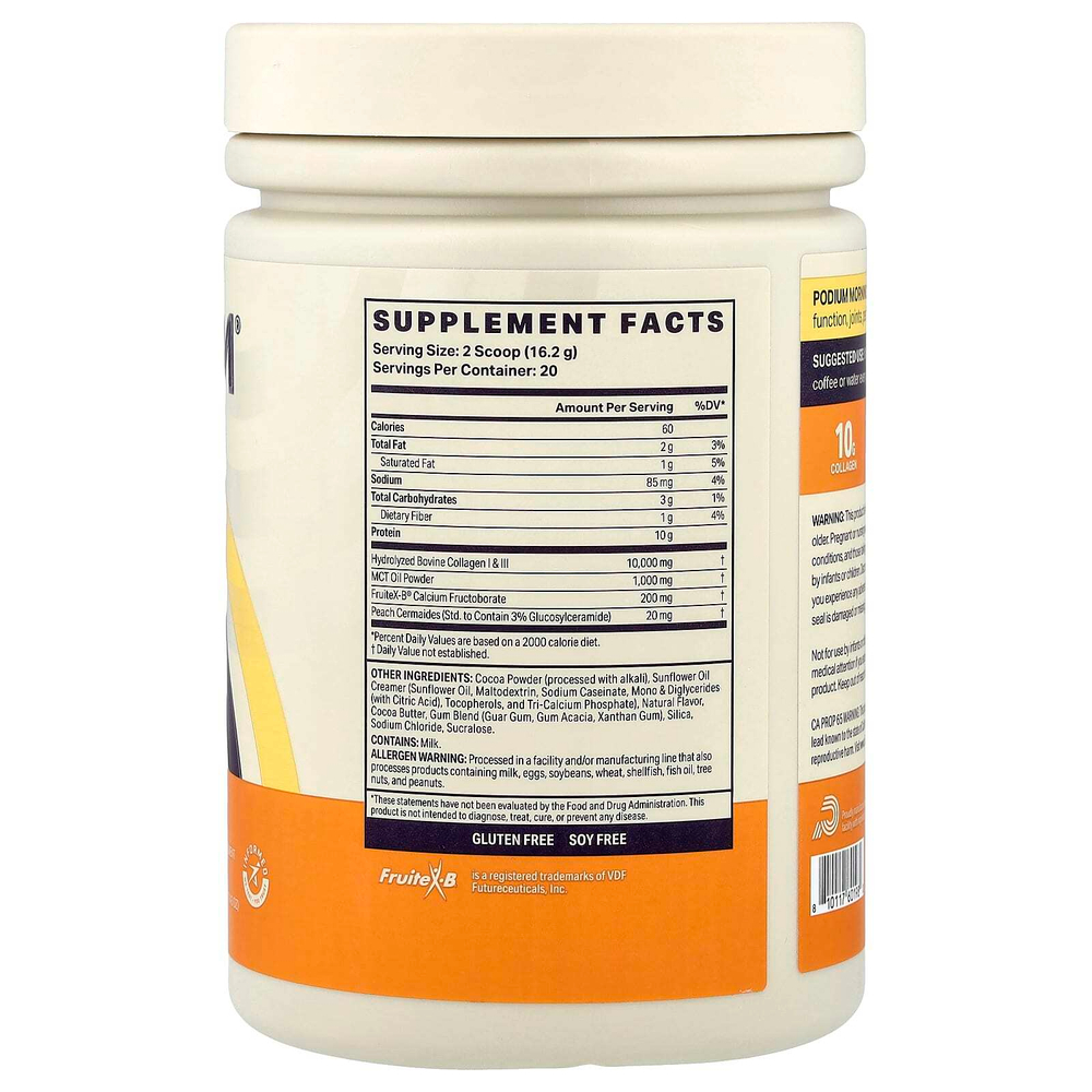 Podium Nutrition, утренний коллаген, со вкусом мокко, 324 г (11,43 унции)