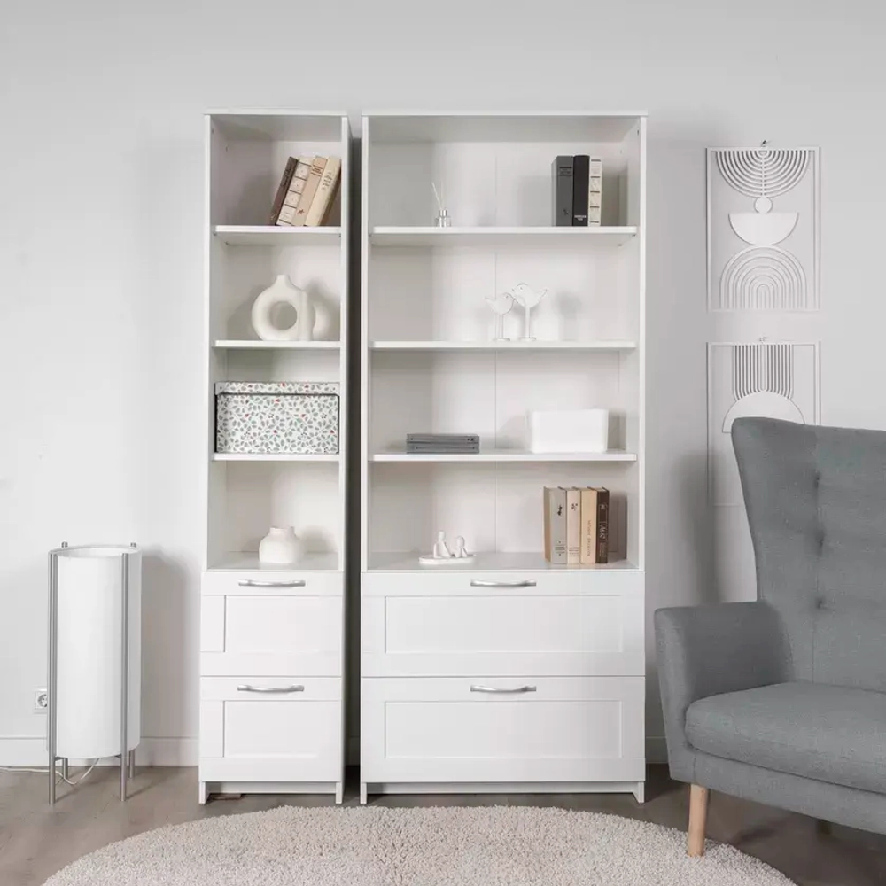 Сириус Стеллаж 2 ящика 390х350х1900 Белый