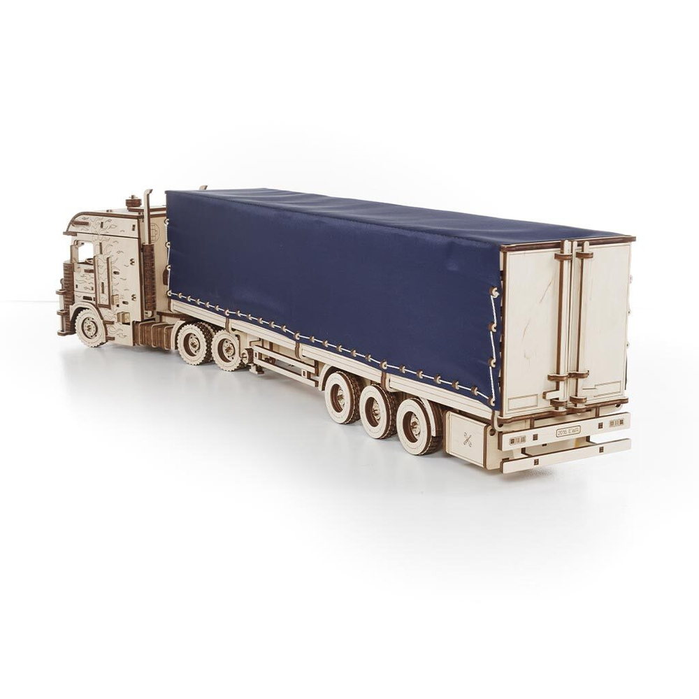 Грузовик Тягач Король дорог от EWA - Деревянный конструктор, сборная механическая модель, 3D пазл