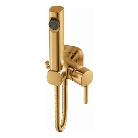 Смеситель с гигиеническим душем Haiba HB 5518-5, золото