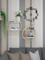 Набор полок круглых настенных злато-белых  - ЗБ