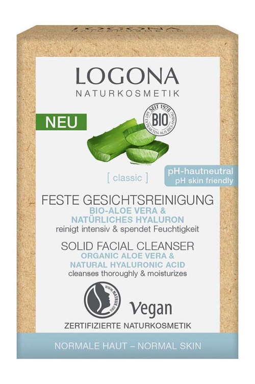 Твердое очищающее средство для лица Logona, 60 гр