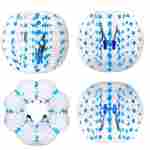 Бампербол «Прозрачный» ТПУ, диаметр 1,5 м, с синими держателями