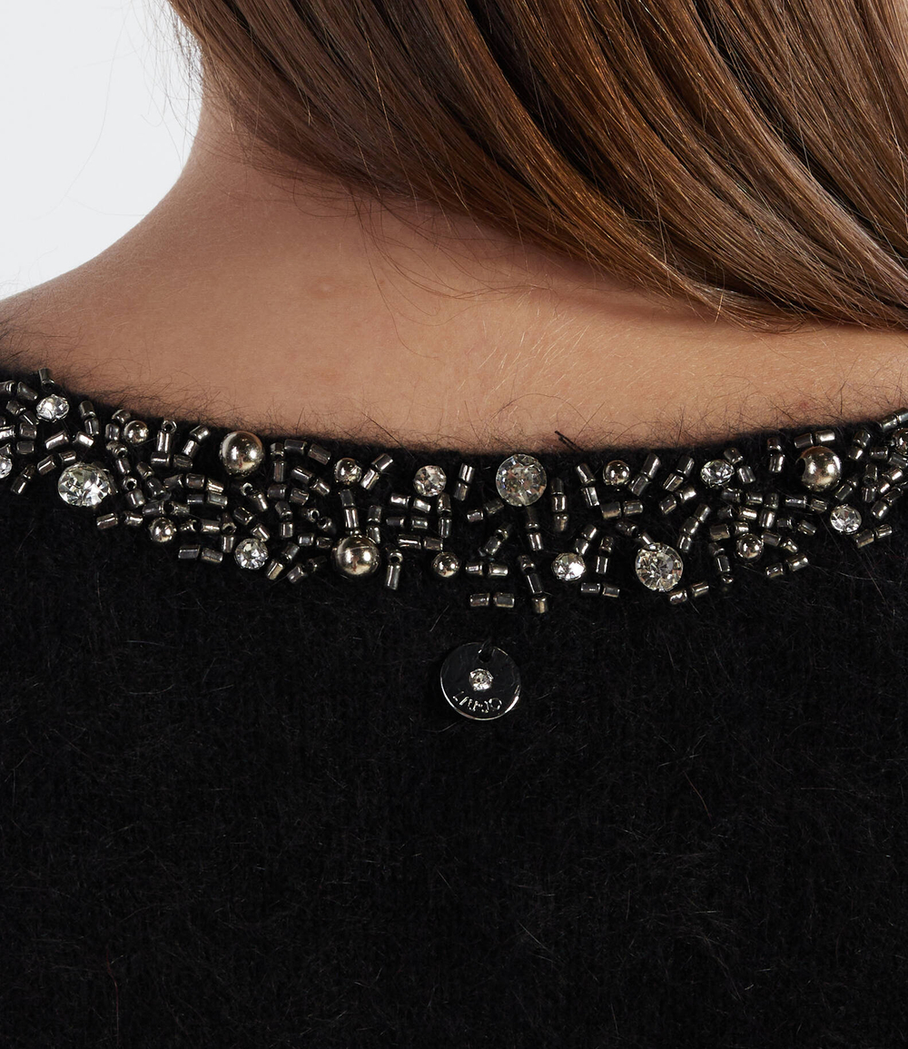 Хлопковый свитер Liu Jo - черный(CF3225 MA97L)