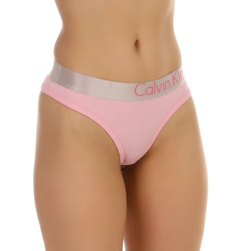 Женские трусы тонги розовые Calvin Klein Women Steel Pink
