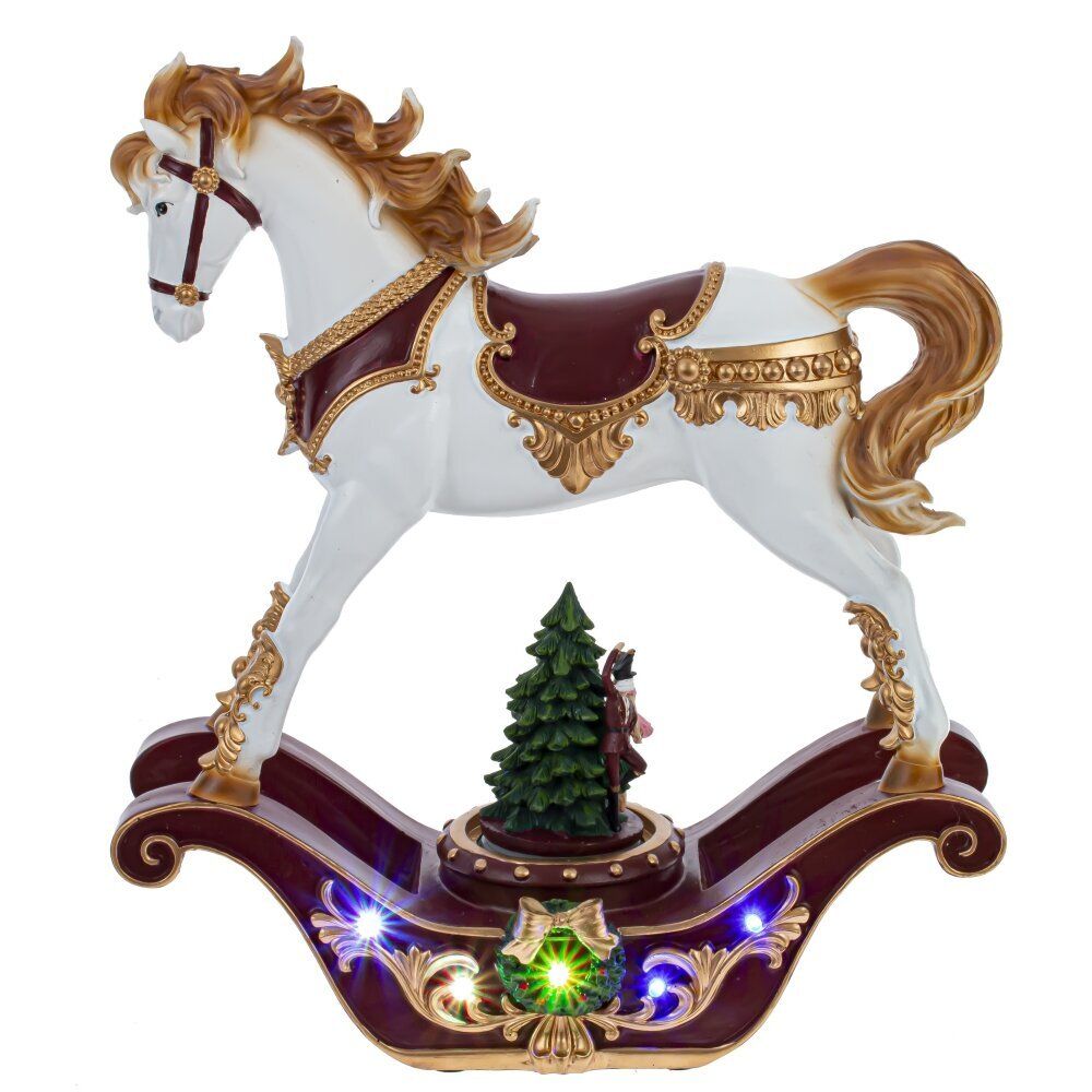 GAEM Фигурка декоративная "Лошадка-качалка", (подсвет, муз, 3хАА, н/п), L32 W11 H37 см