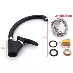 Смеситель FRAP кухня шар. 40мм бок. ручка F4101-11 ЧЕРНЫЙ