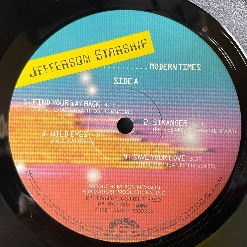 Винтажная виниловая пластинка LP Jefferson Starship Modern Times (Japan 1981) (Obi) Save Your Love
