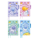 Блокнот детский Basir, формат А6, серия "Космонавт", мягкая обложка 3D, 80 листов, размер 16*10.7 см