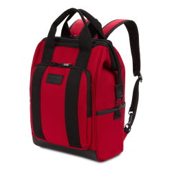 Функциональный прочный качественный с гарантией швейцарский красный с чёрным городской рюкзак-сумка Doctor Bag 29х17х41 см (20 л) с необычным дизайном SWISSGEAR 3577112405