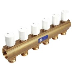 Коллектор Giacomini с термостатическими клапанами 1 x 3/4E /12, R553VY052