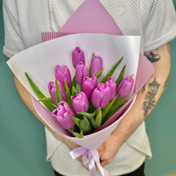 Букет из лиловых тюльпанов💐
