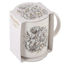 Кружка "Floristry" v=380мл (фарфор) (картонная цветная лента)