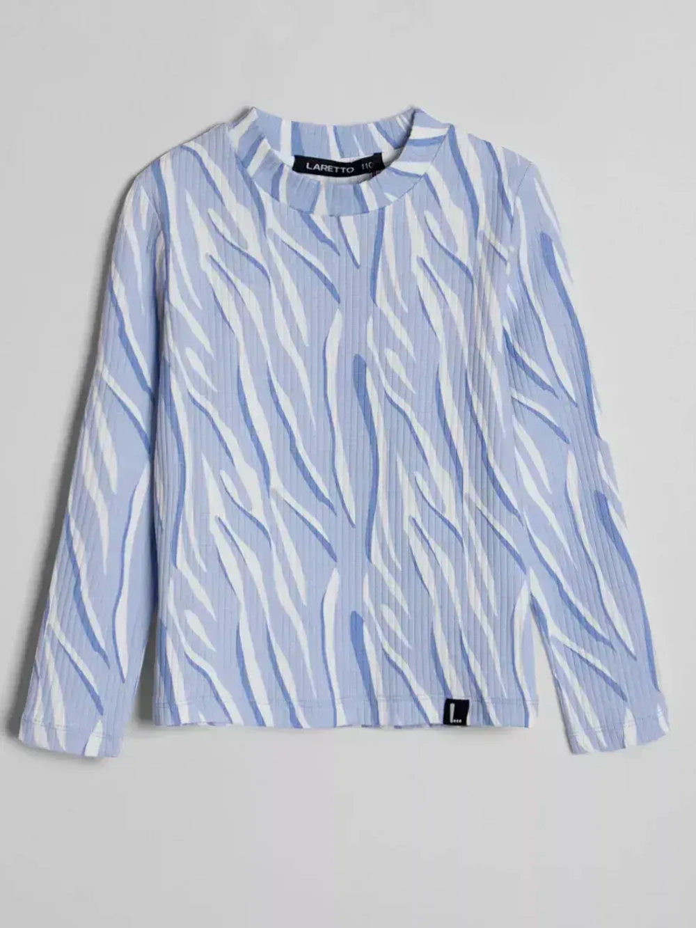 Лонгслив базовый для девочки с принтом