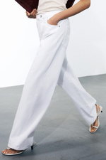 Джинсы wide-leg с низкой посадкой — zw collection