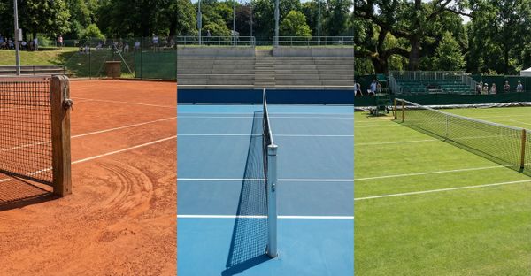 Типы теннисных покрытий (хард, глина, трава) и как они влияют на стиль игры.