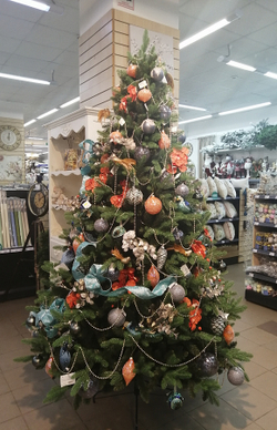 Искусственная елка Ленинградская 270 см, хвоя: литые ветки и пленка ПВХ