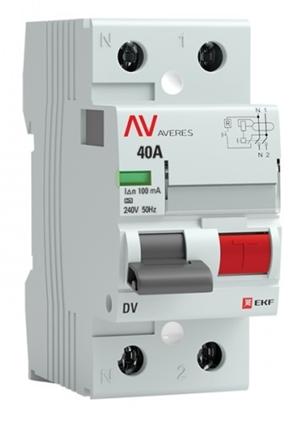 УЗО  EKF rccb-2-40-100-a-av