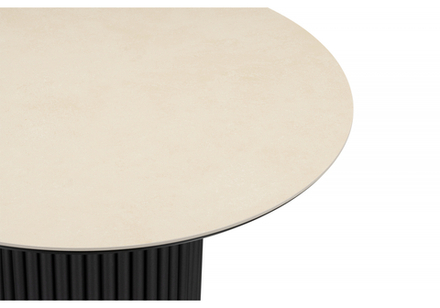 Керамический стол Woodville Барел 89 okara light yellow, черный