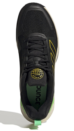 Мужские кроссовки теннисные Adidas Defiant Speed Clay - core black/core black/beam yellow